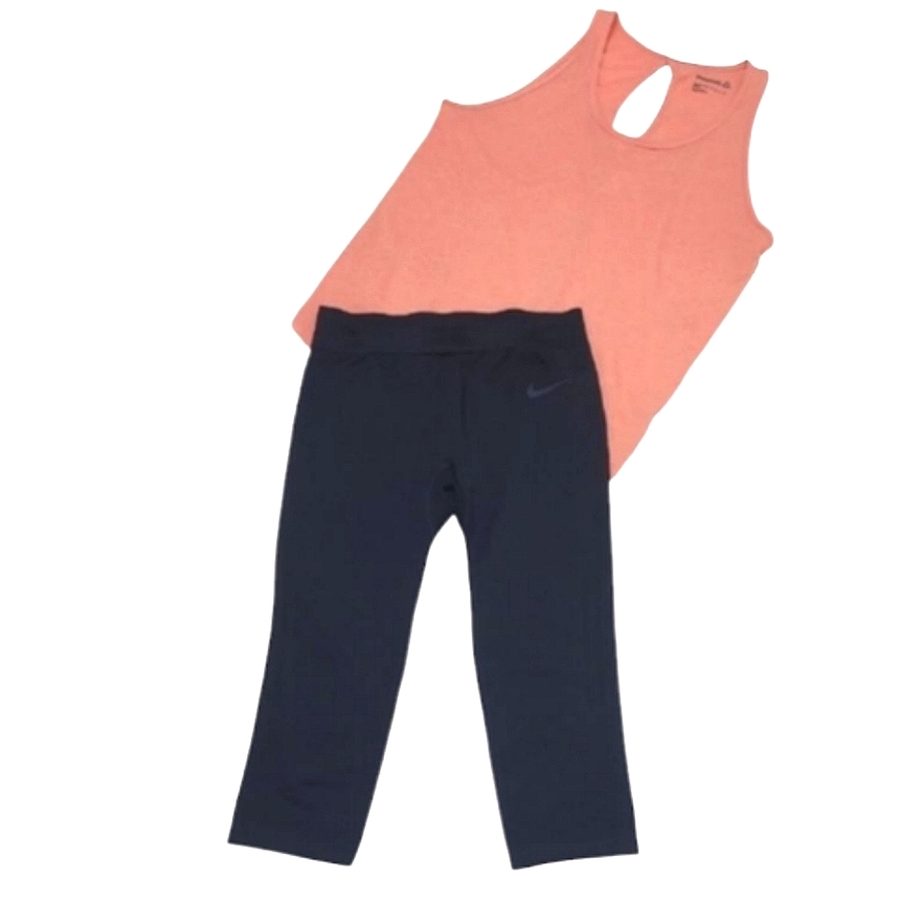 Nike Pro DRI-FIT Capri Leggings Mid Waist Rise Legging Capris Yoga Pants Running